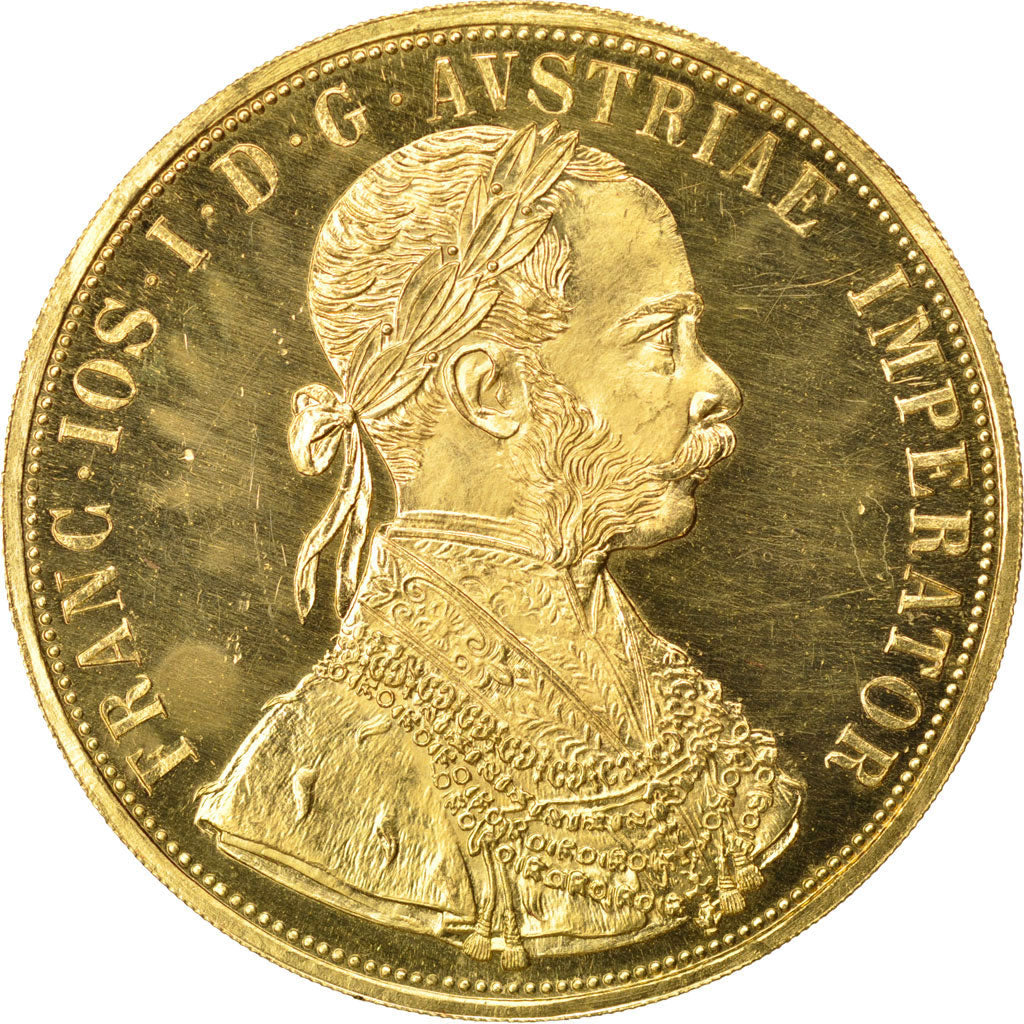 AUSTRIA, 4 Ducat, 1915, KM #2276, MS(60-62), Gold, 14.00