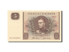Sweden, 5 Kronor, 1952-1955, 1955, KM:42b, UNC(65-70)