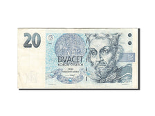 Czech Republic, 20 Korun, 1994-1996, 1994, KM:10a, VF(30-35)