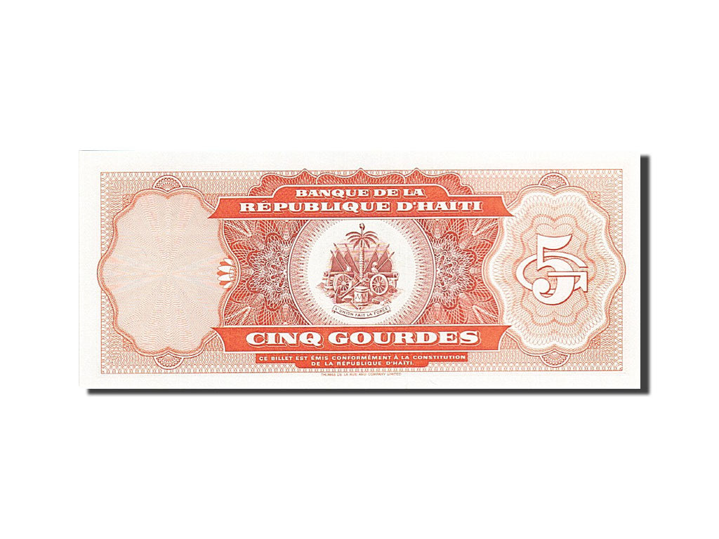Haiti, 5 Gourdes, 1992-1994, 1992, KM:261a, UNC(65-70)