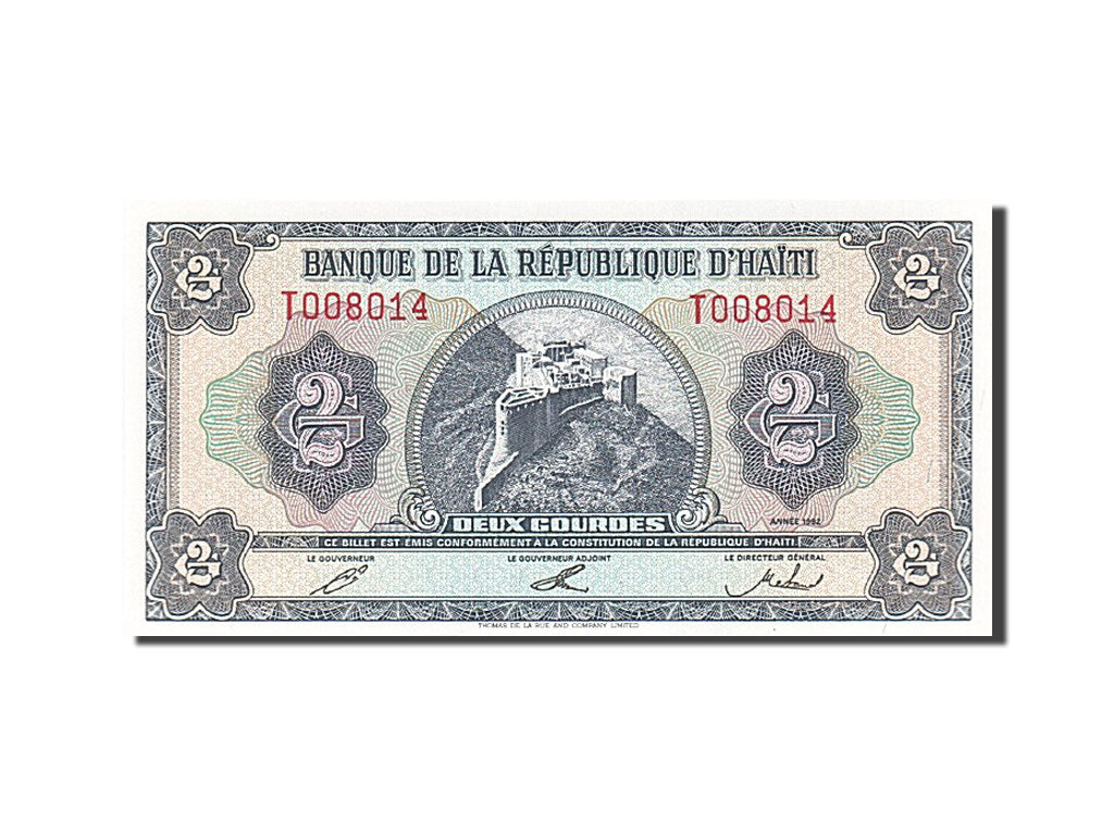 Banknote, Haiti, 2 Gourdes, 1951-1964, Undated, KM:179a, UNC(65-70)