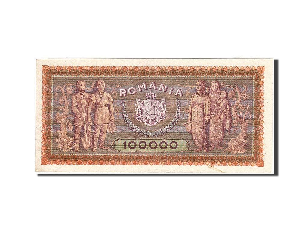 Romania, 100,000 Lei, 1947, 1947-01-25, KM:59a, AU(55-58)