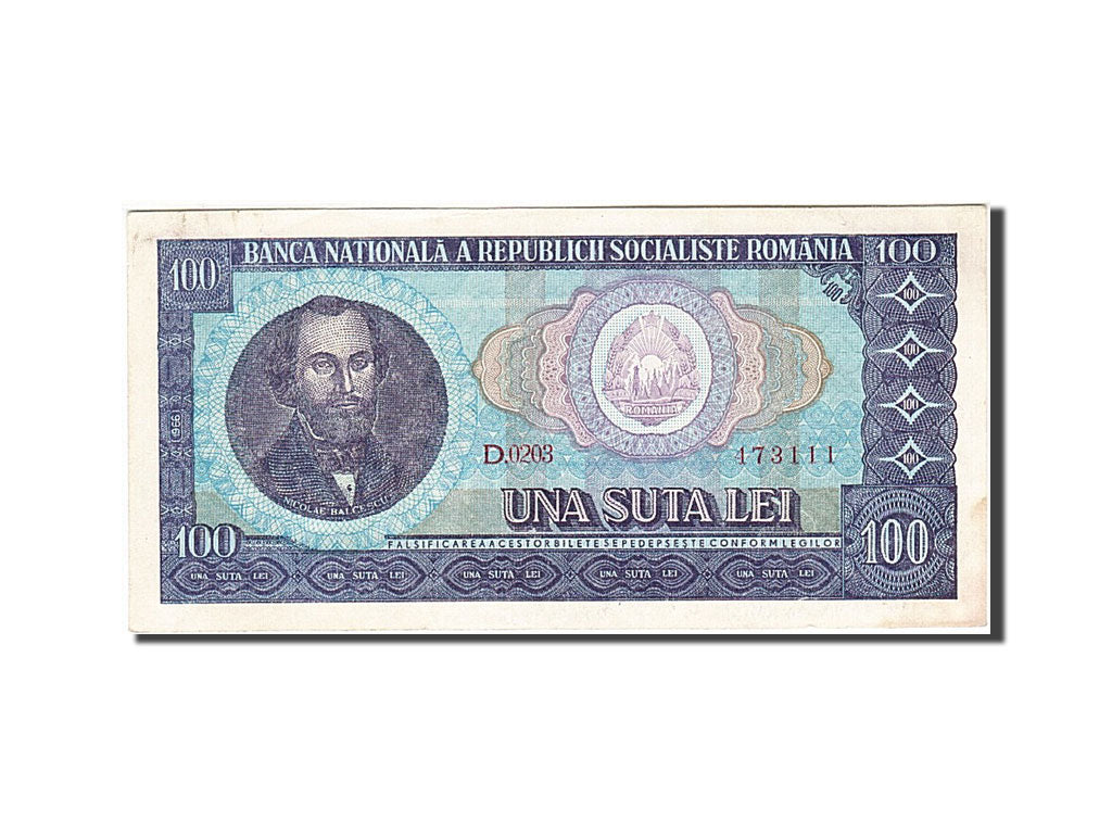 Rumänien, 100 Lei, 1966, 1966, KM:97a, AU(55-58)