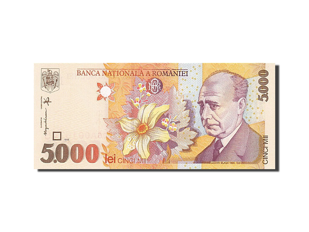 Geldschein, Rumänien, 5000 Lei, 1996-2000, 1998, KM:107a, UNZ