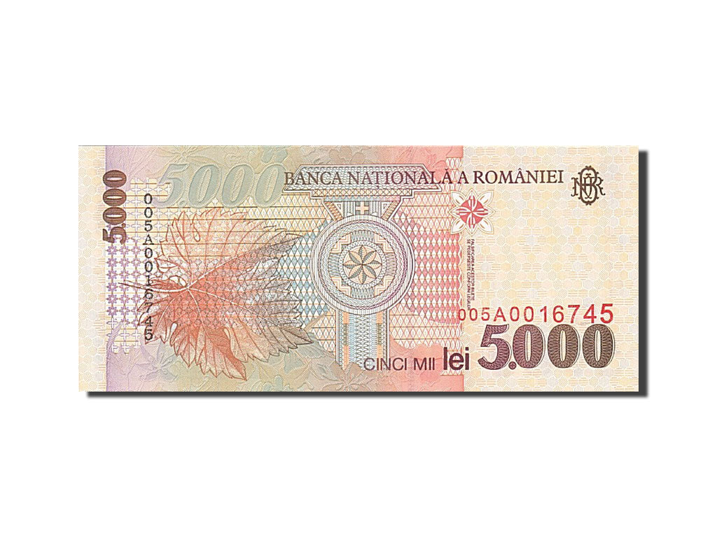 Geldschein, Rumänien, 5000 Lei, 1996-2000, 1998, KM:107a, UNZ