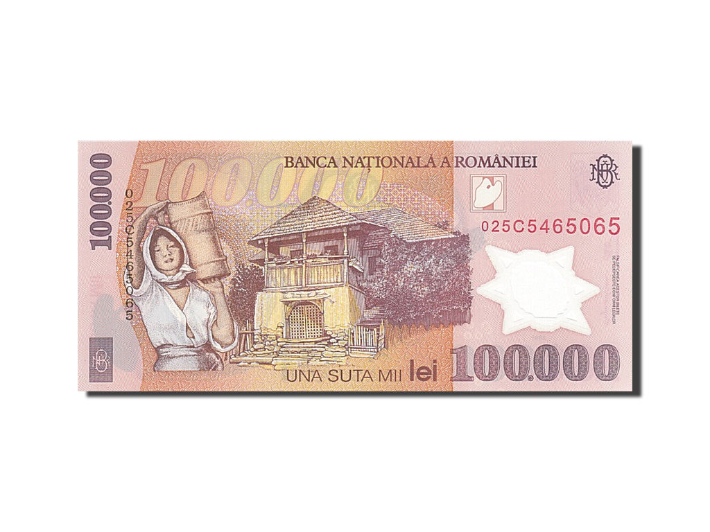 Rumänien, 100,000 Lei, 2000-2001, 2001, KM:114a, UNC(65-70)
