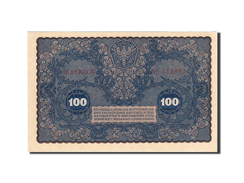 Poland, 100 Marek, 1919, KM:27, 1919-08-23, UNC(65-70)
