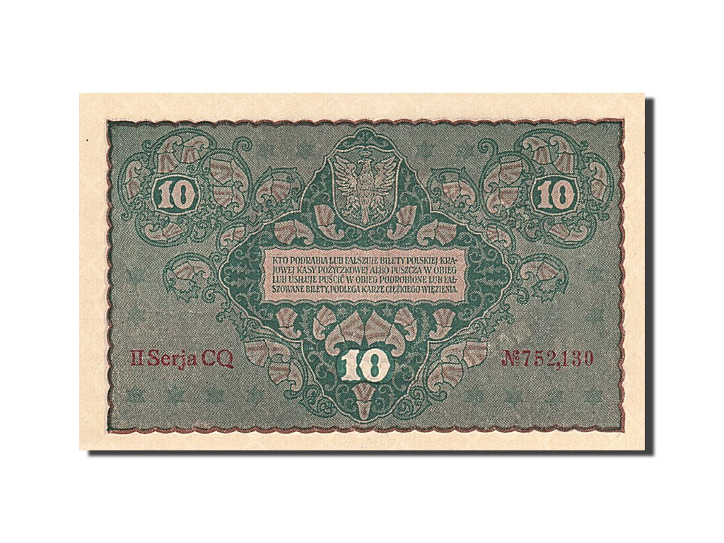 Poland, 10 Marek, 1919, KM:25, 1919-08-23, UNC(65-70)