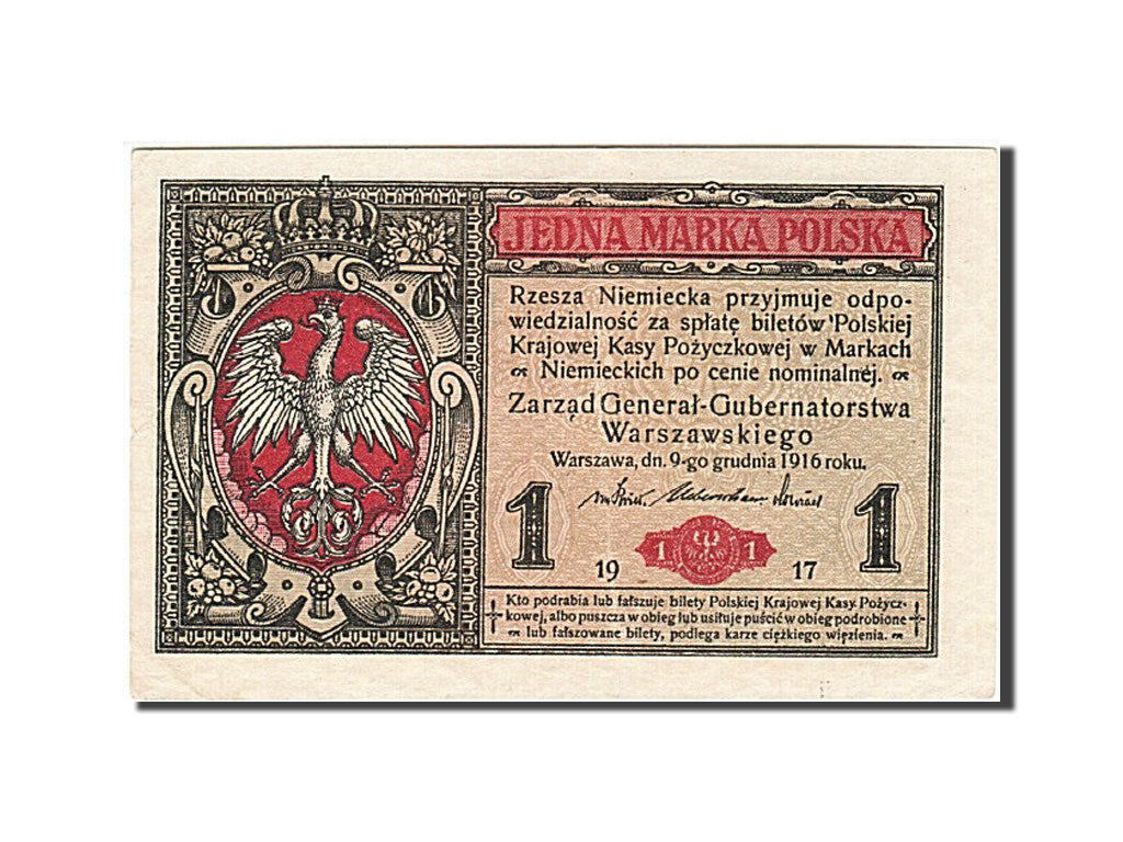 Polen, 1 Marka, 1916-1917, KM:2, 1917, UNC(63)