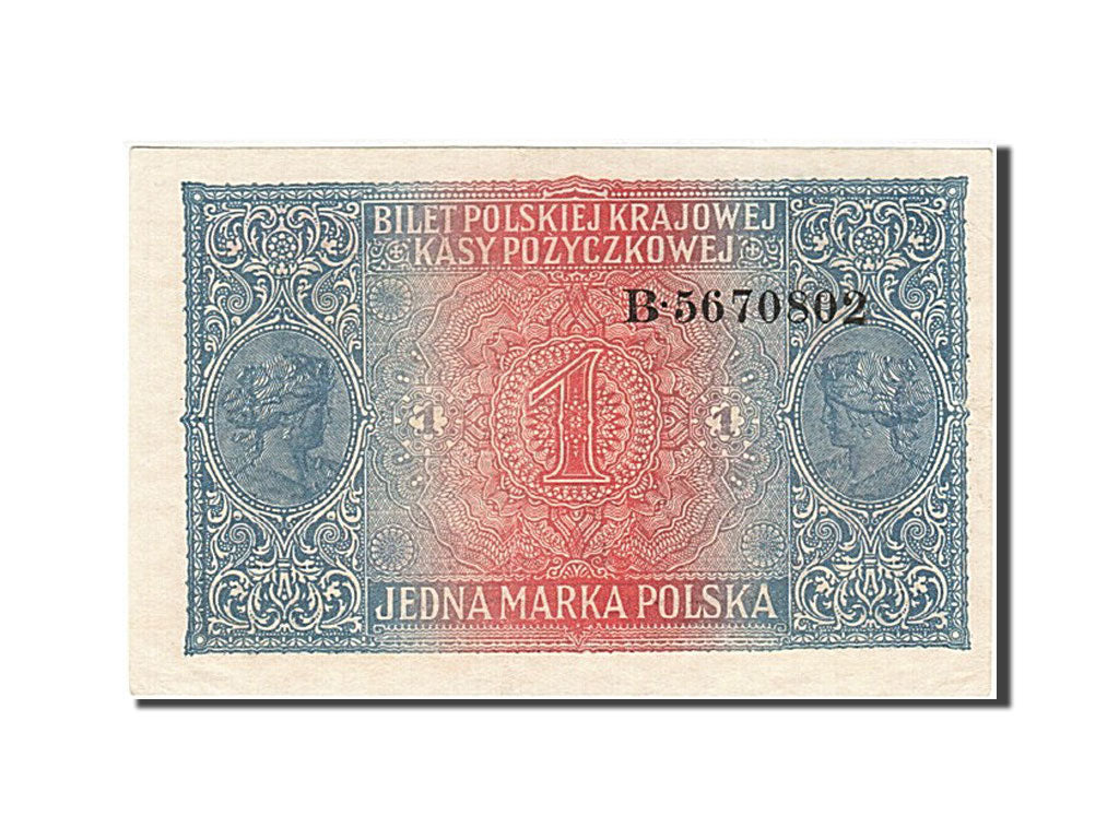 Polen, 1 Marka, 1916-1917, KM:2, 1917, UNC(63)