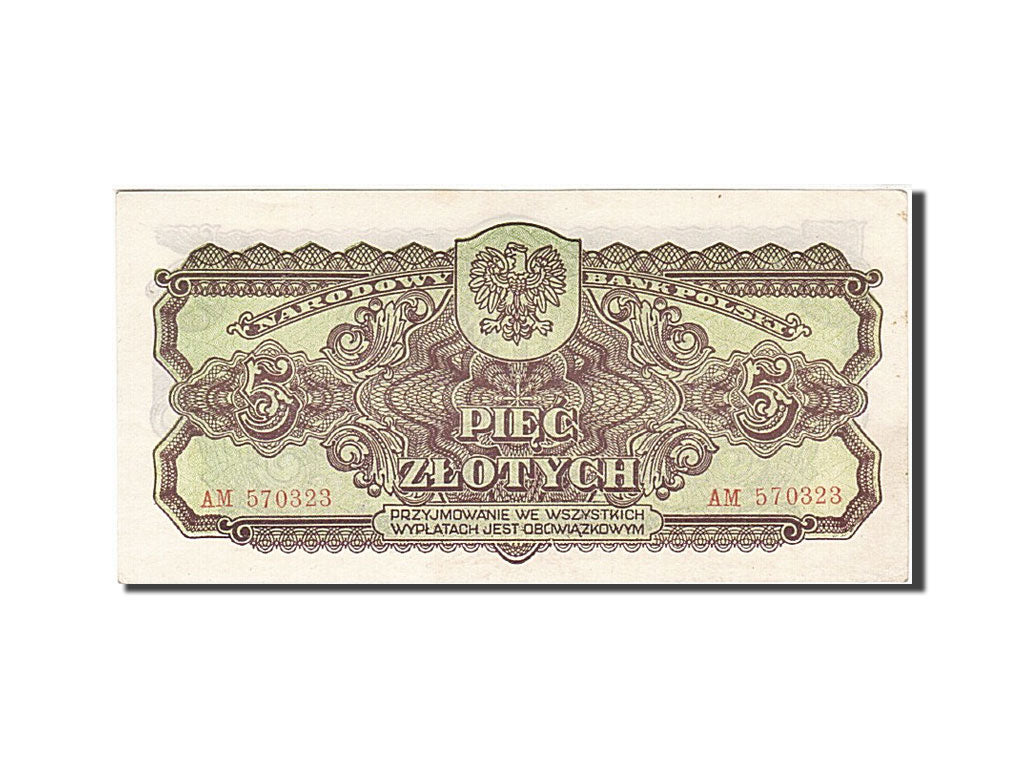 Poland, 5 Zlotych, 1944, KM:108, 1944, UNC(60-62)