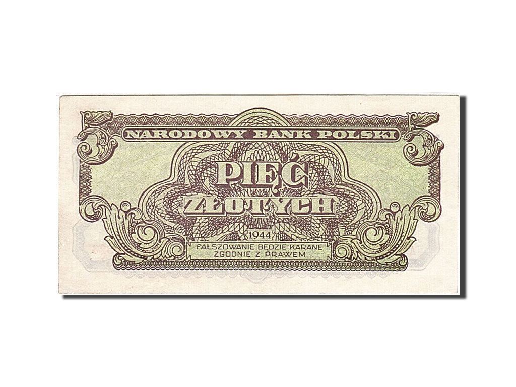 Poland, 5 Zlotych, 1944, KM:108, 1944, UNC(60-62)