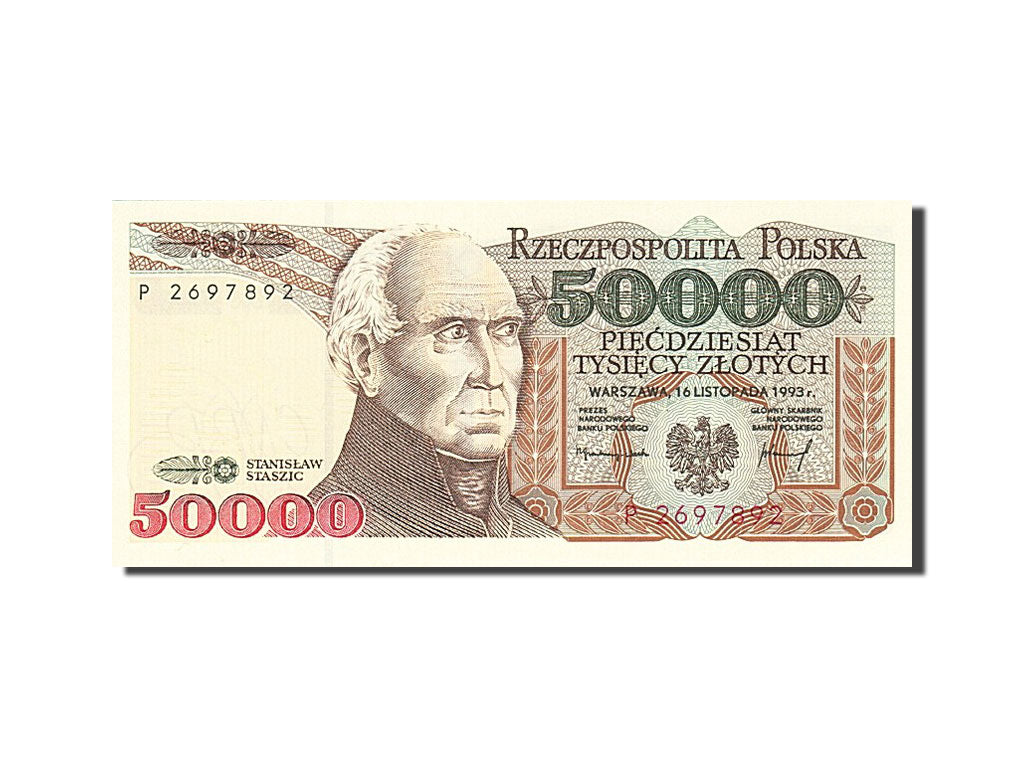 Poland, 50,000 Zlotych, 1993, KM:159a, 1993-11-16, UNC(65-70)