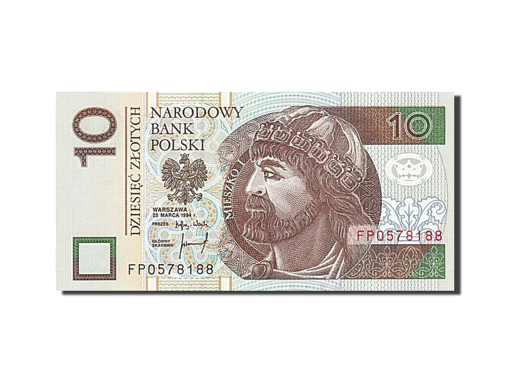 Poland, 10 Zlotych, 1994-1995, KM:173a, 1994-03-25, UNC(65-70)