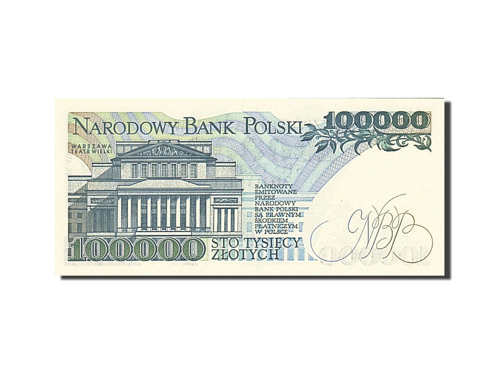 Poland, 100,000 Zlotych, 1987-1990, KM:154a, 1990-02-01, UNC(65-70)