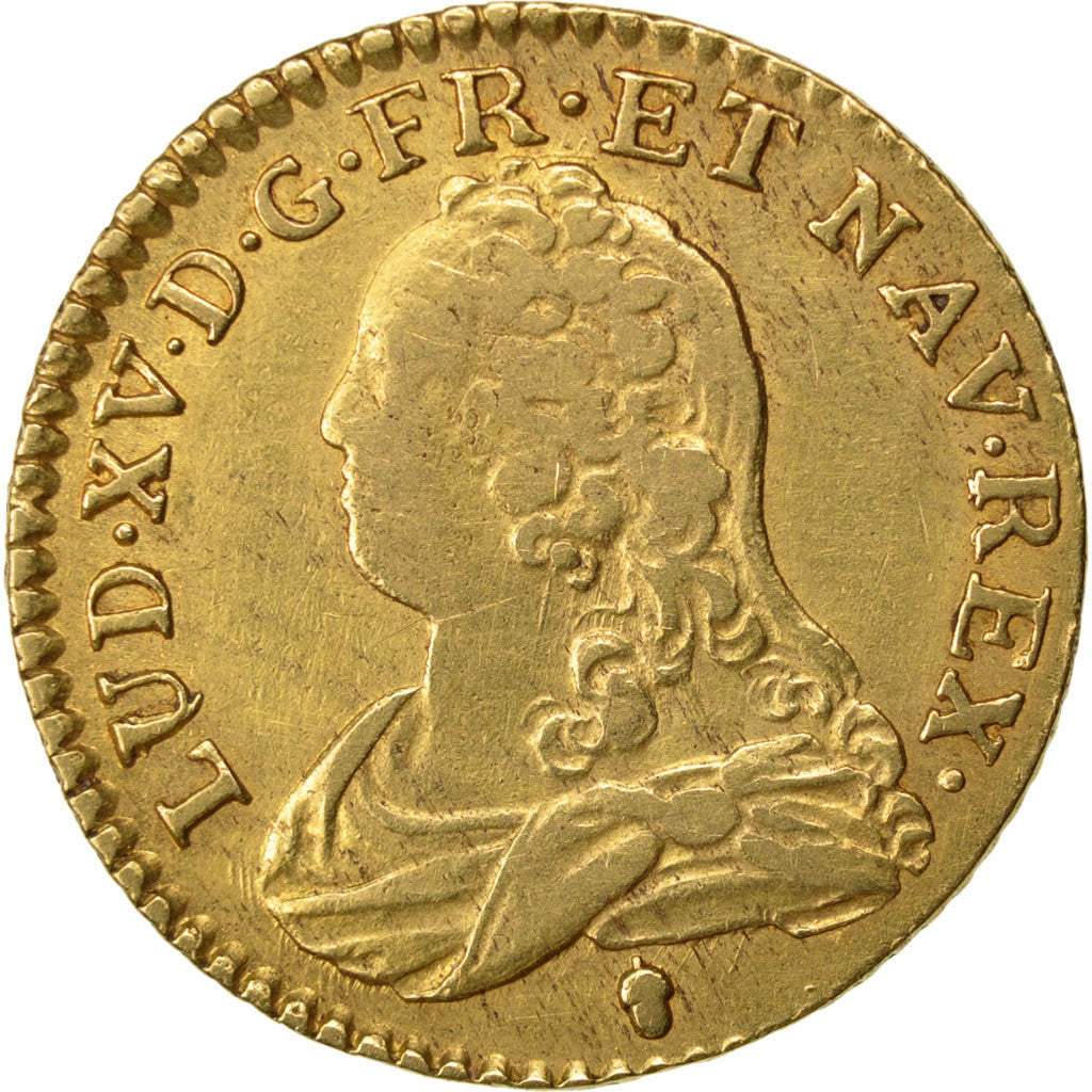 FRANCE, Louis d'or aux lunettes, Louis D'or, 1726, Reims, KM #489.19,...