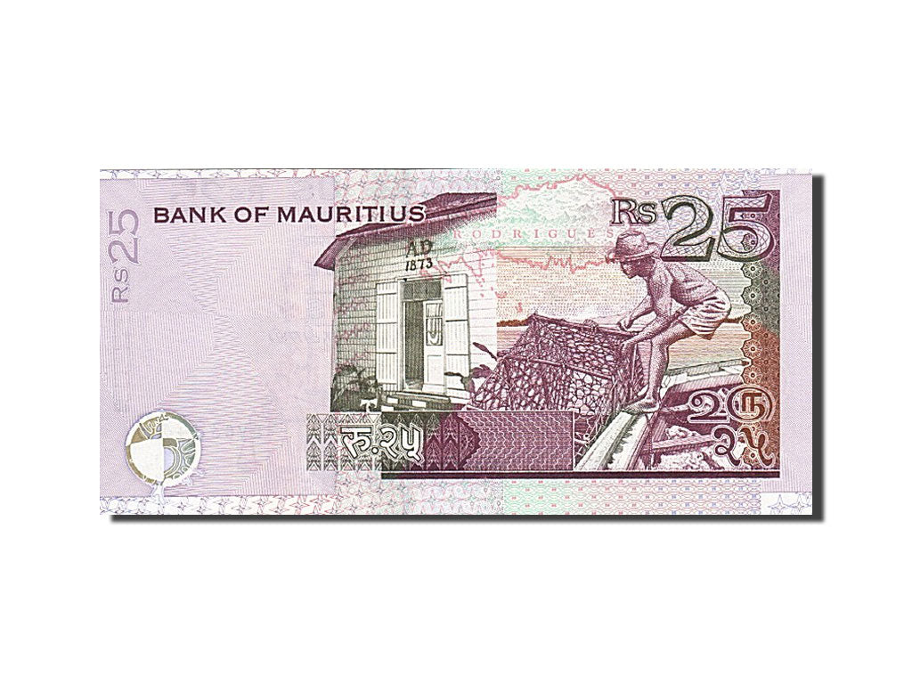 Geldschein, Mauritius, 25 Rupees, 2009, 2009, UNZ