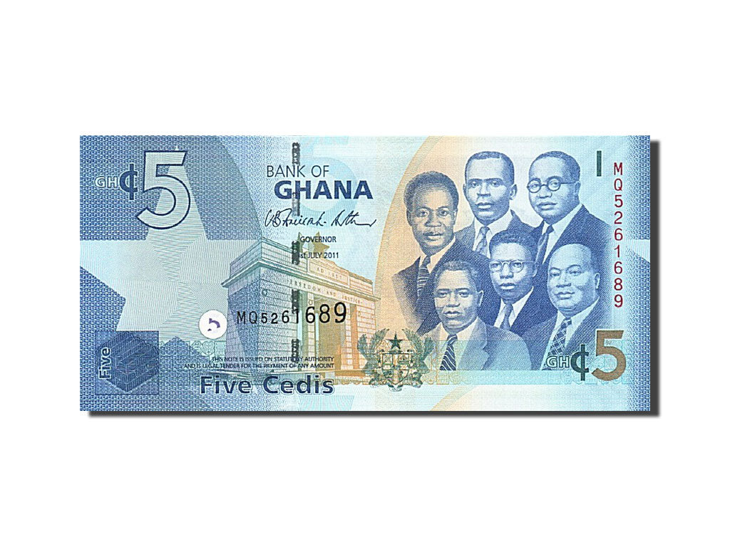 Ghana, 5 Cedis, 2011, 2011-07-01, UNC(65-70)