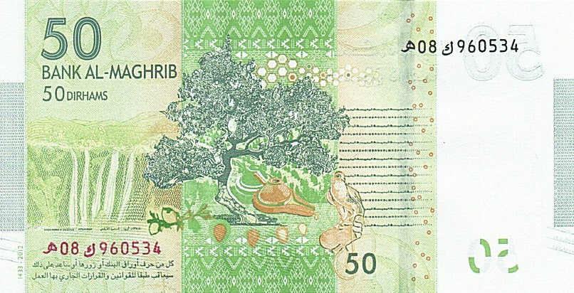 Banknote, Morocco, 50 Dirhams, 2012, 2012, UNC(65-70)