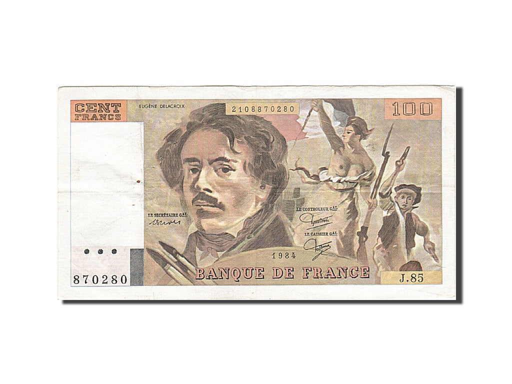 Geldschein, Frankreich, 100 Francs, 1978, 1984, SS, Fayette:69.8a, KM:154b