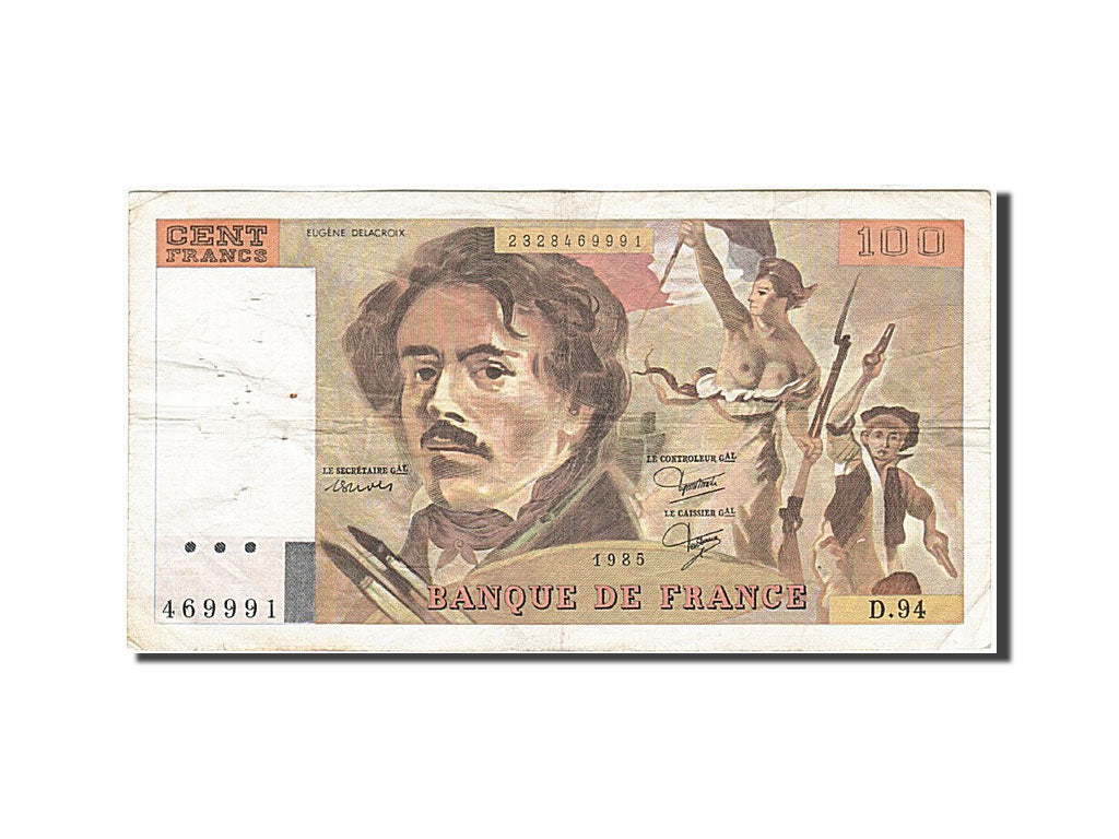 France, 100 Francs, 1978, KM:154b, 1985, VF(20-25), Fayette:69.9