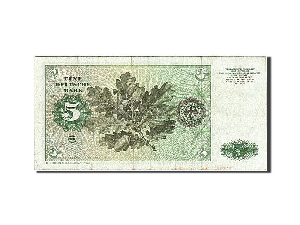 République fédérale allemande, 5 Deutsche Mark, 1980, KM:30b, 1980-01-02, TB