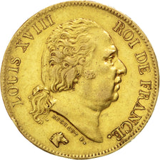 Monnaie, France, Louis XVIII, Louis XVIII, 40 Francs, 1818, Lille, TTB+, Or