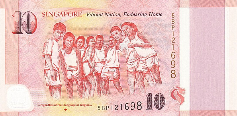 Geldschein, Singapur, 10 Dollars, 2015, 2015, UNZ