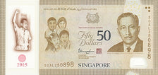 Biljet, Singapur, 50 Dollars, 2015, 2015, NIEUW