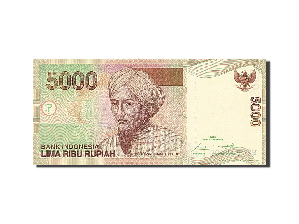 Banconote, Indonesia, 5000 Rupiah, 2015, 2015, FDS