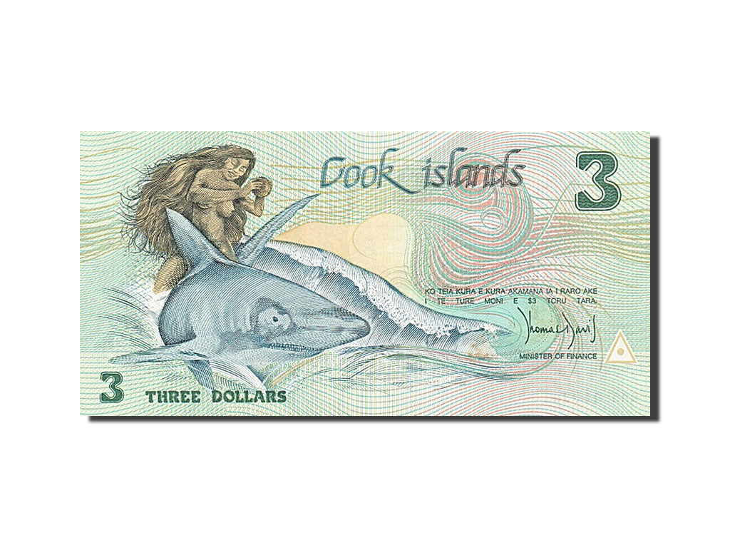 Geldschein, Cookinseln, 3 Dollars, 1987, Undated, KM:3a, UNZ-