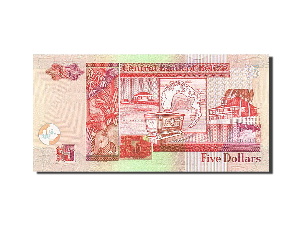 Banknote, Belize, 5 Dollars, 2001-2009, 2011-11-01, UNC(65-70)