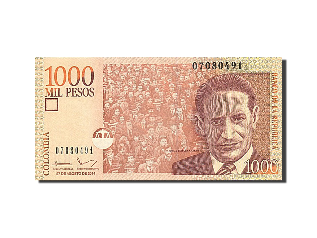 Banconote, Colombia, 1000 Pesos, 2014, 2014-08-27, FDS