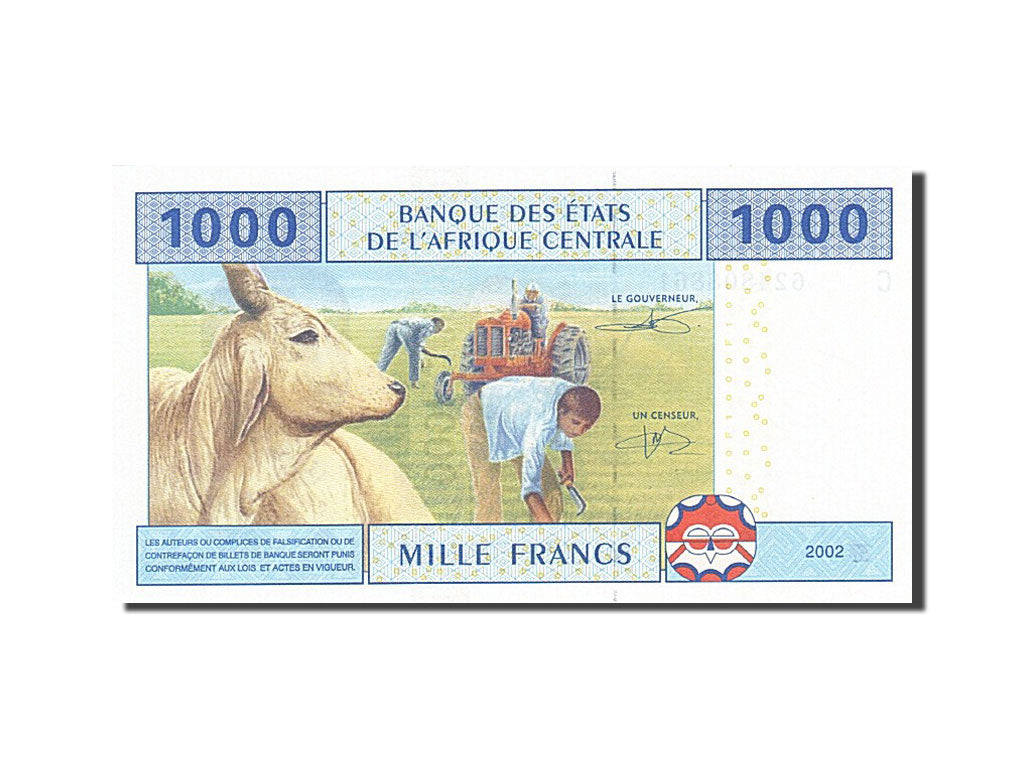 Banknote, Chad, 1000 Francs, 2002, 2002, UNC(65-70)