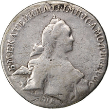 RUSSIA, Rouble, 1765, Saint-Petersburg, KM #67.2a, F(12-15), Silver, 24.23
