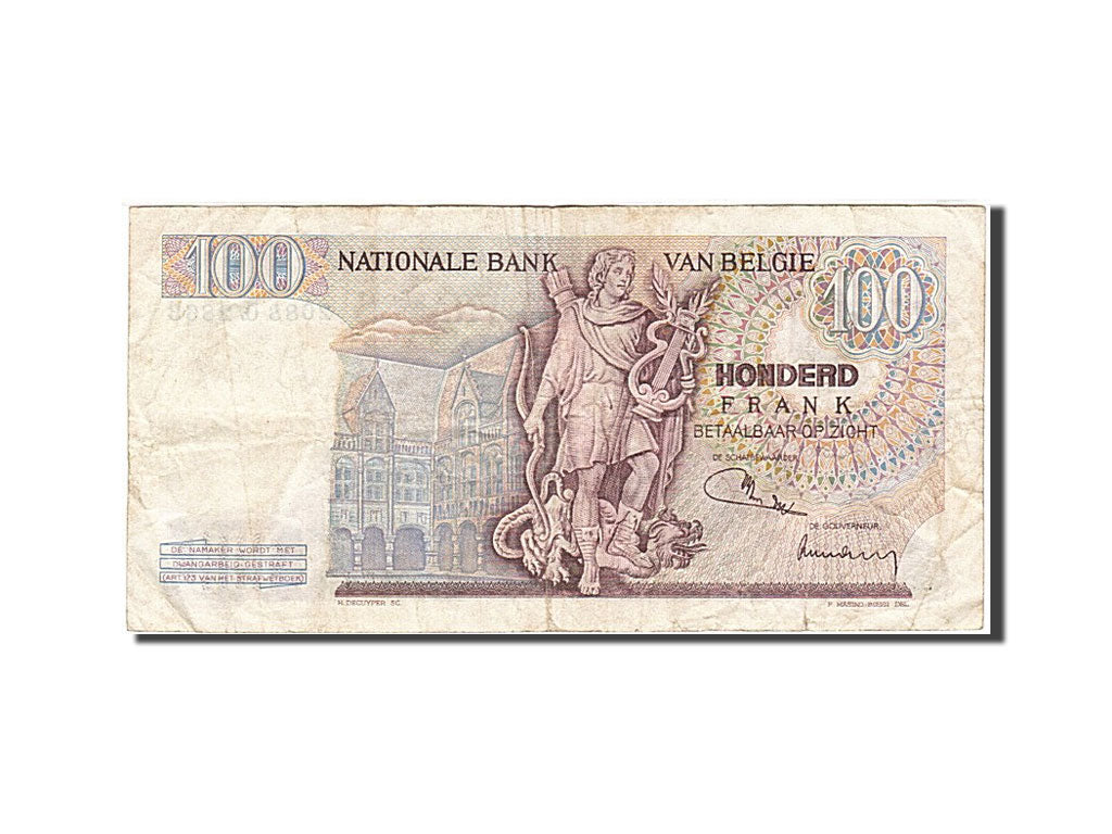 Banknote, Belgium, 100 Francs, 1961-1971, 1974-03-05, KM:134b, VF(20-25)