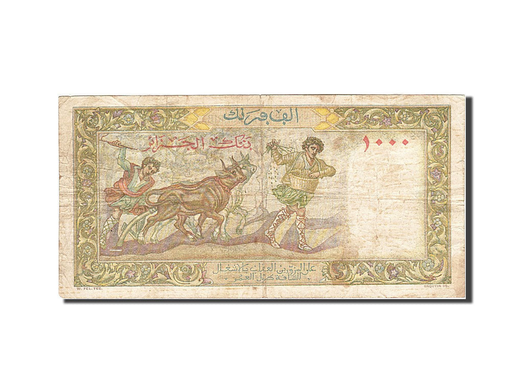 Algeria, 1000 Francs, 1947, 1947-11-17, KM:104, VF(20-25)
