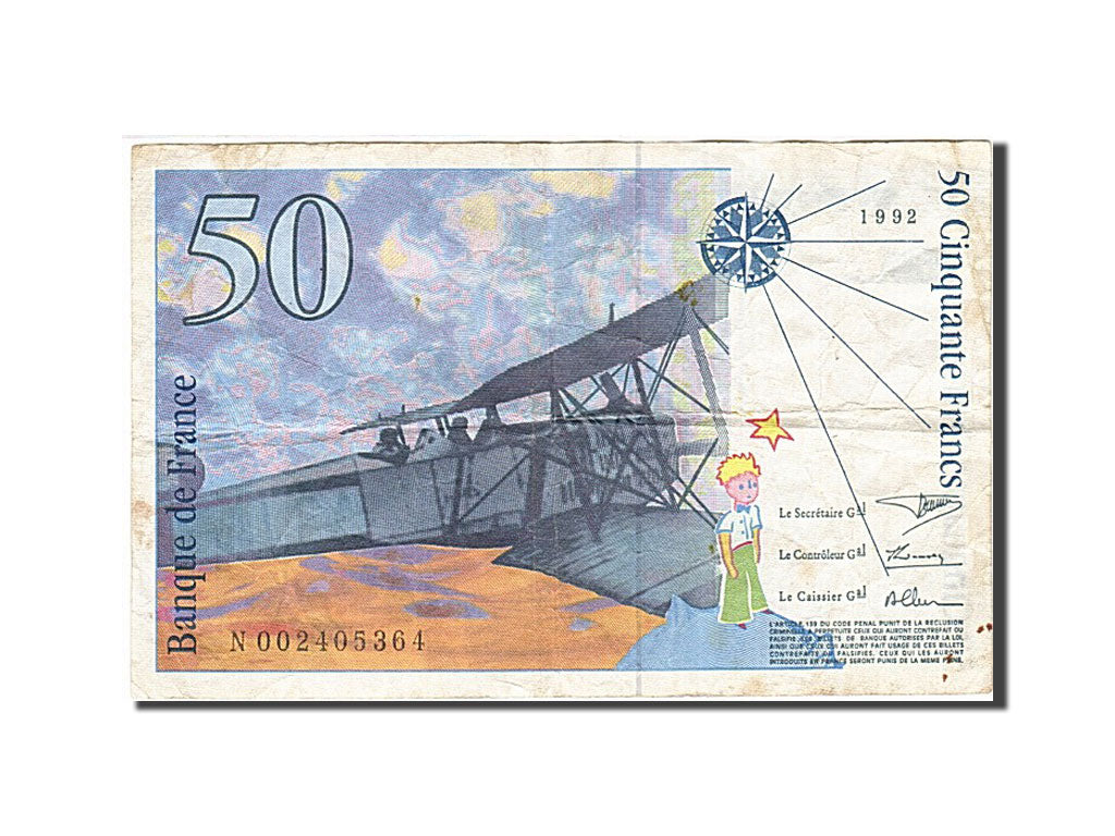 France, 50 Francs, 1992, 1992, KM:157a, TB, Fayette:72.1b