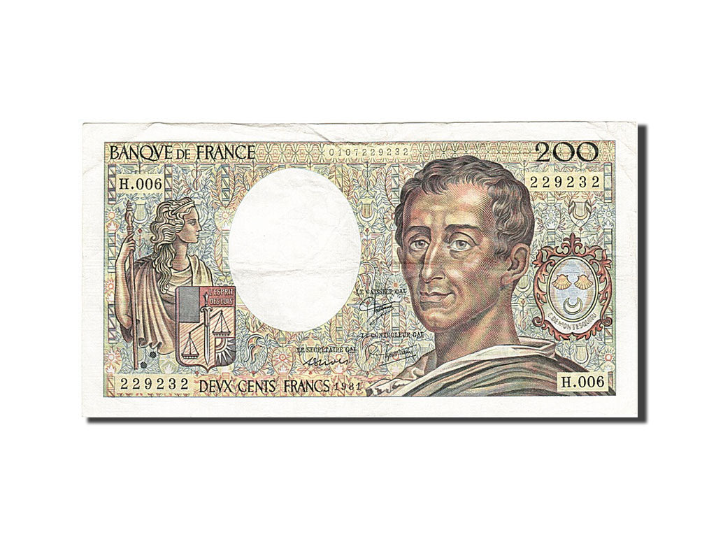 France, 200 Francs, 1981, 1981, KM:155a, TB, Fayette:70.1