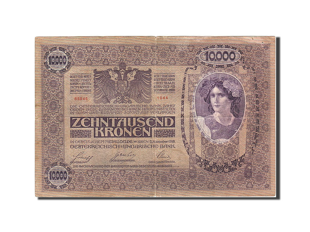 Österreich, 10,000 Kronen, 1919, KM:65, Undated, SS