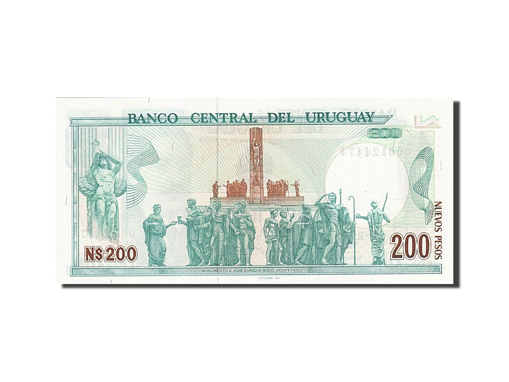 Banknote, Uruguay, 200 Nuevos Pesos, 1986, Undated, KM:66a, UNC(63)