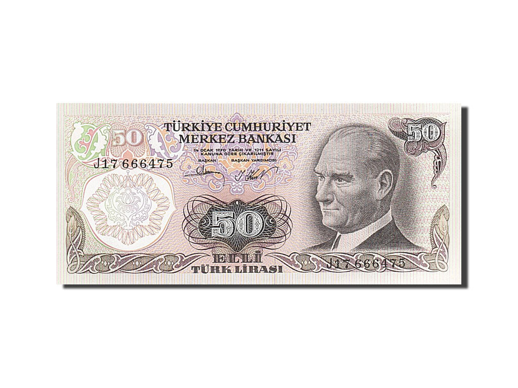 Banknote, Turkey, 50 Lira, 1976, 1976, KM:188, UNC(63)