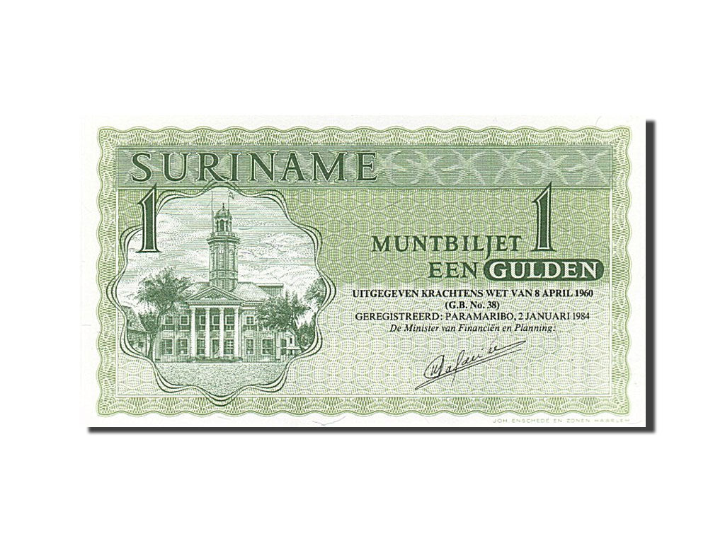 Banknote, Surinam, 1 Gulden, 1982, 1984-01-02, KM:116g, UNC(63)