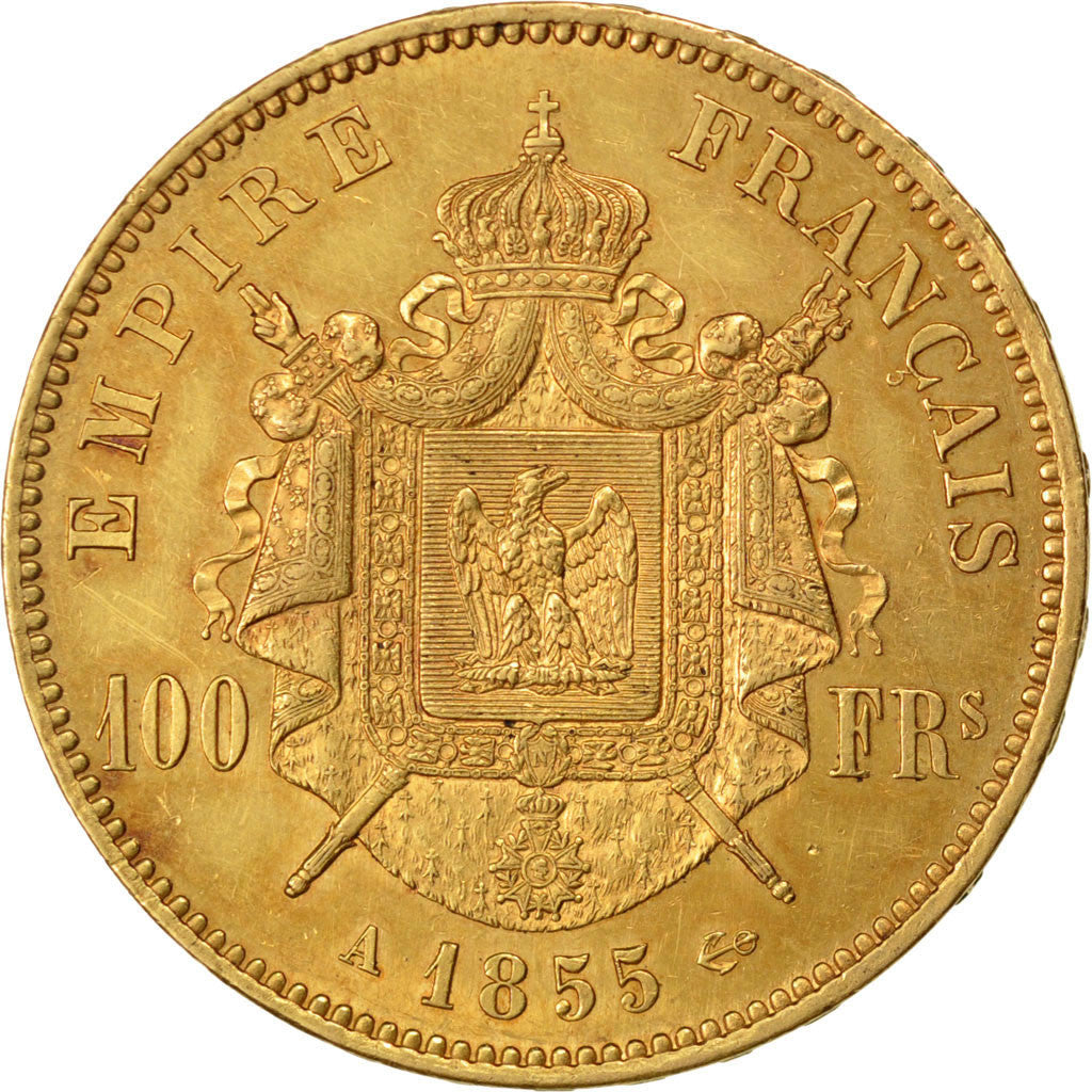 Monnaie, France, Napoleon III, Napoléon III, 100 Francs, 1855, Paris, TTB+, Or