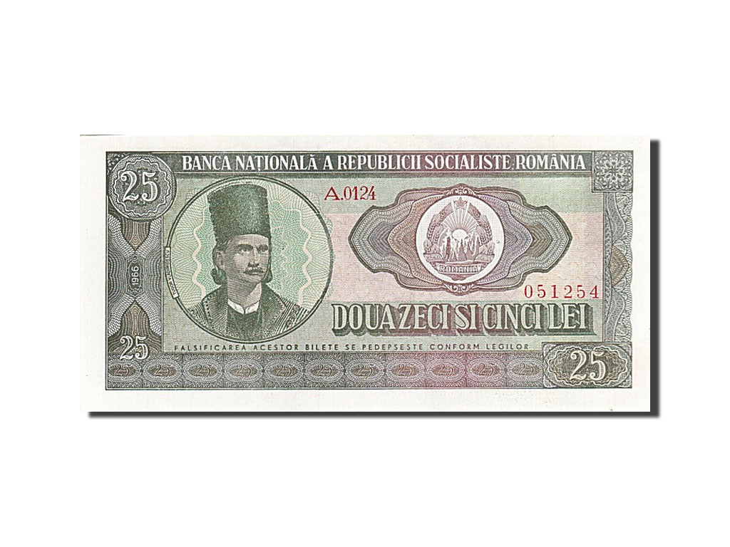 Rumänien, 25 Lei, 1966, KM:95a, 1966, UNZ-