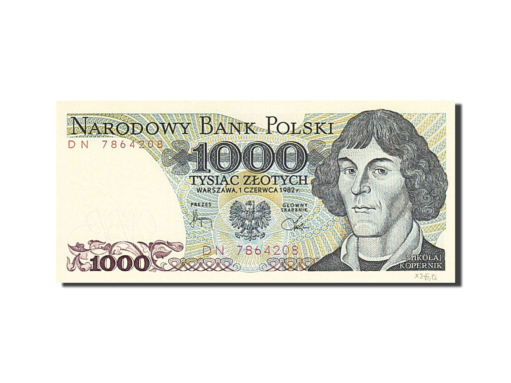 Poland, 1000 Zlotych, 1982, KM:146c, 1982-06-01, UNC(63)