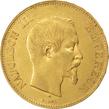 FRANCE, Napoléon III, 100 Francs, 1857, Paris, KM #786.1, AU(50-53), Gold, G...