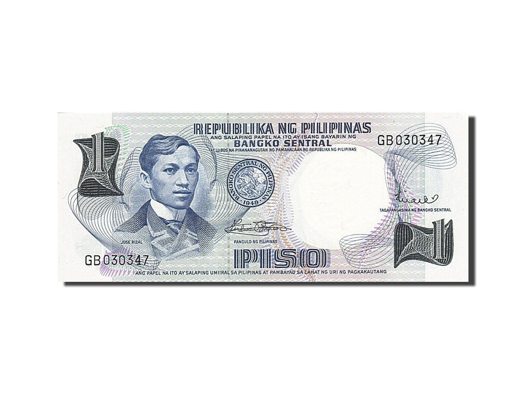 Geldschein, Philippinen, 1 Piso, 1969, Undated, KM:142b, UNZ-