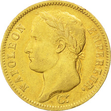 Francia, Napoléon I, 40 Francs, 1812, Paris, BB, Oro, KM:696.1, Gadoury:1084