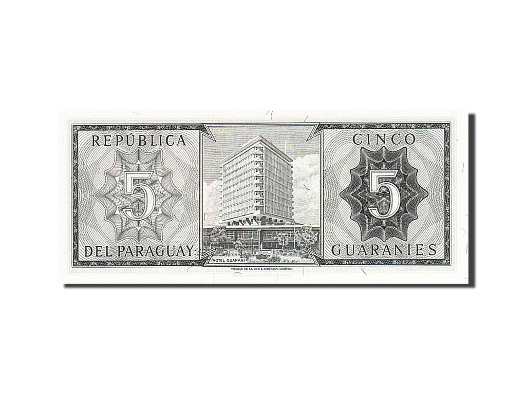 Banknote, Paraguay, 5 Guaranies, 1952, 1952, KM:195a, UNC(63)